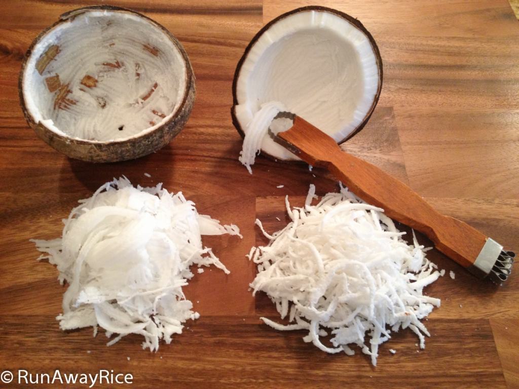 This hand tool creates two different shreds and is an easy way to enjoy fresh coconut without having to remove the meat from the shell!
