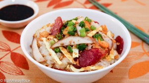Savory Sticky Rice (Xoi Man) - Easy, Rice Cooker Recipe | recipe from runawayrice.com