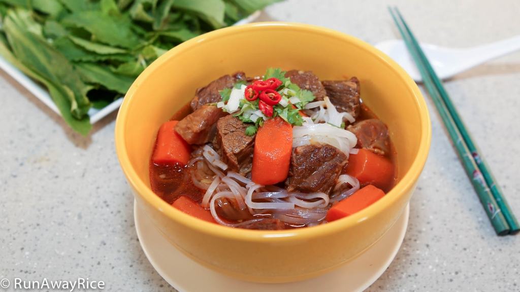 Serve over Beef Stew over tapioca noodles for a hearty noodle soup!