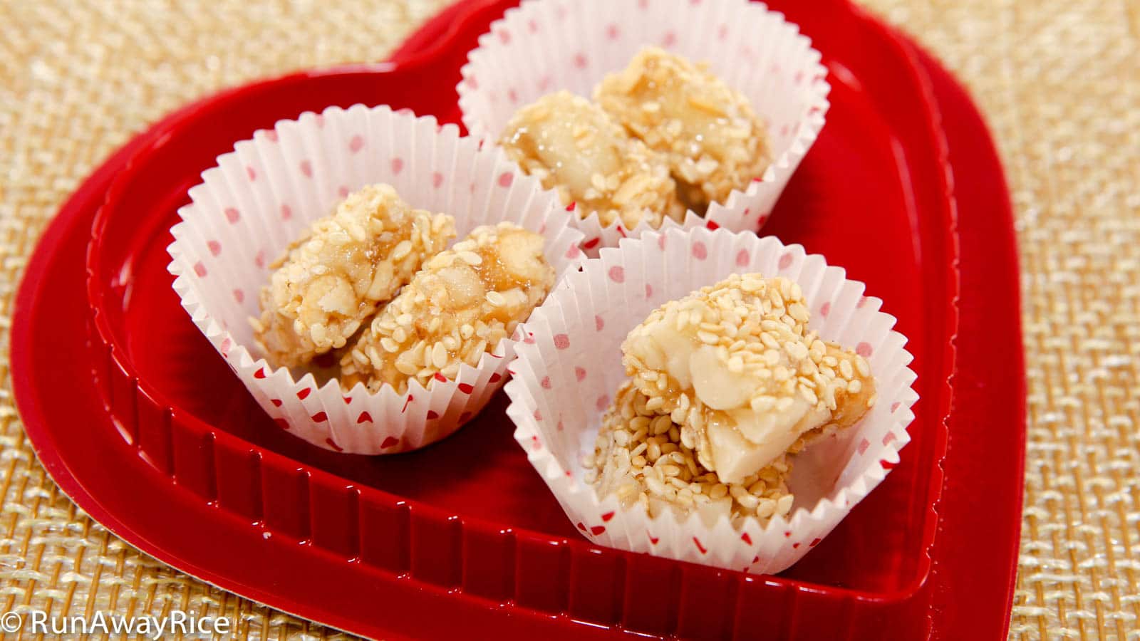Chewy Sesame Peanut Candy for Valentine's Day RunAwayRice