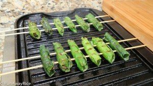 Making this easy recipe using my stove-top grill.