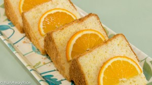 Soft and Fluffy Orange Chiffon Cake | recipe from runawayrice.com