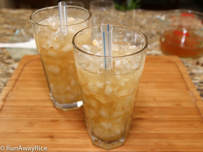 Iced Jasmine Green Tea with Lychee Jelly RunAwayRice