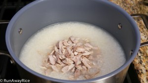 Making Chicken Congee: Step 5 | recipe from runawayrice.com