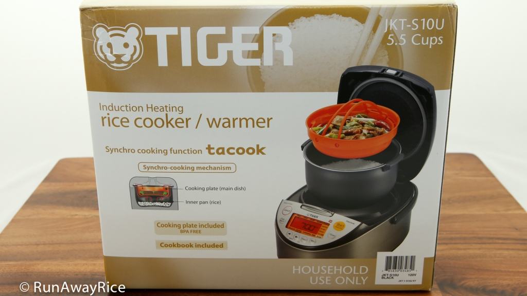 Tiger IH 5.5 Rice Cooker - Back of box | runawayrice.com