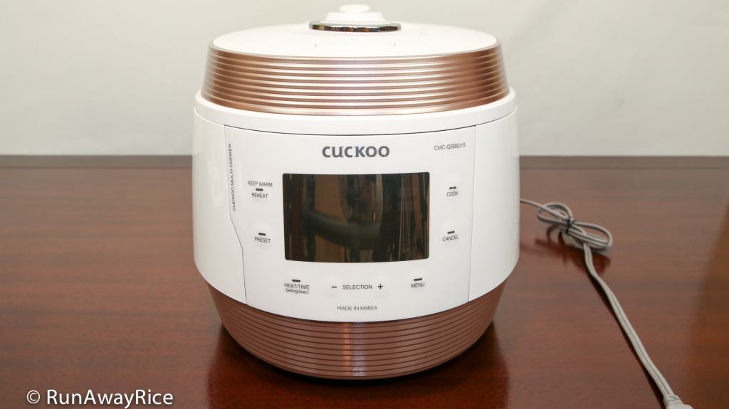 Cuckoo ICOOK Q5 - Front View of Multi Cooker | recipe from runawayrice.com