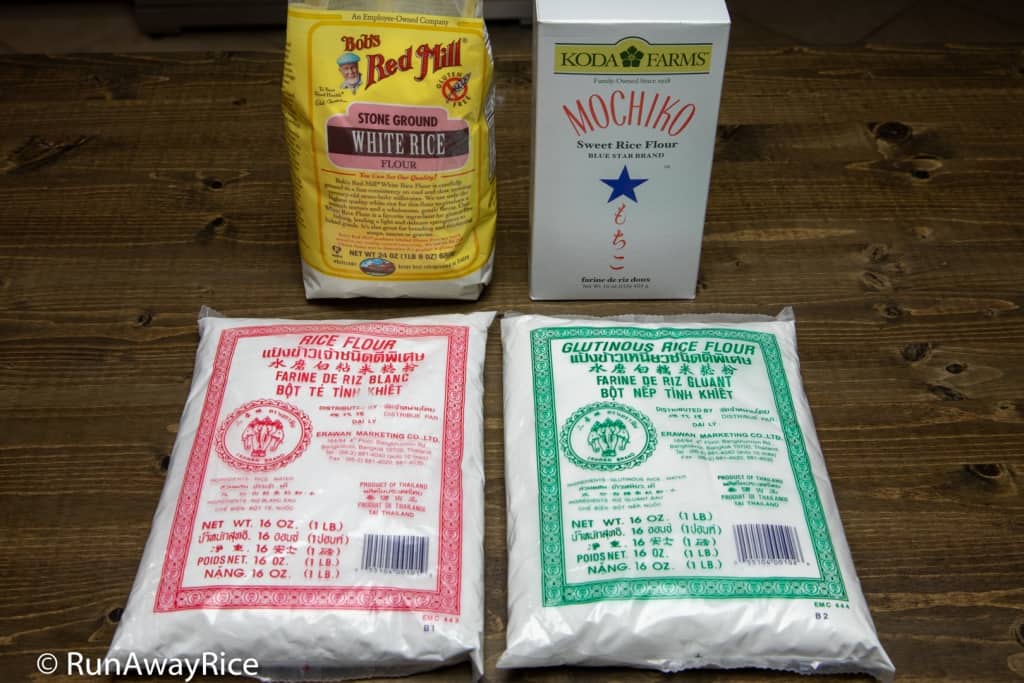 Rice Flour vs Glutinous Rice Flour - Different Brands | runawayrice.com