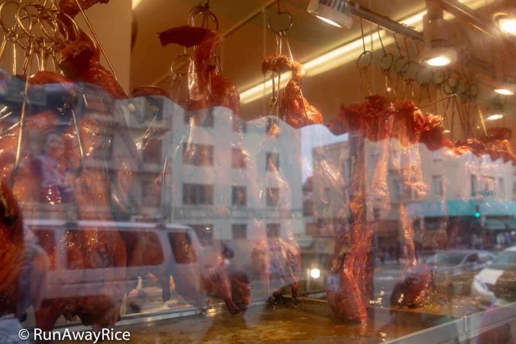 Chinatown, San Francisco - Hanging Chinese Roast Duck and Barbecue Pork | runawayrice.com