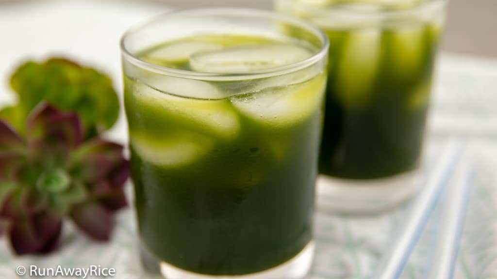 Pennywort Juice (Nuoc Rau Ma) - Quench Your Thirst with This Tasty Green Juice | recipe from runawayrice.com