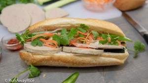 Steamed Pork Roll Sandwich (Banh Mi) with Pickles - Homemade Banh Mi is Amazing! | recipe from runawayrice.com