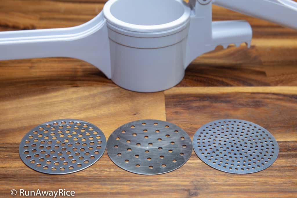 How to Make a Vermicelli Disk for the Metaltex Potato Ricer | runawayrice.com
