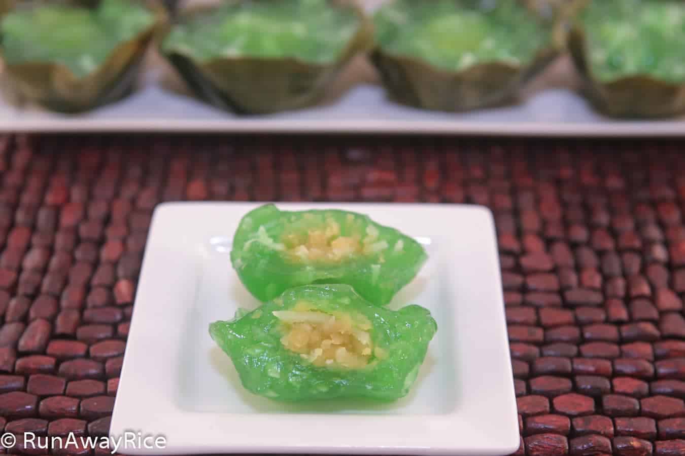 Tapioca and Mung Bean Cake / Banh Xu Xe / Banh Phu The - Easy Shortcut Recipe | recipe from runawayrice.com