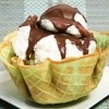 Pandan Waffle Cookie Bowl - easy no-fail recipe | recipe from runawayrice.com