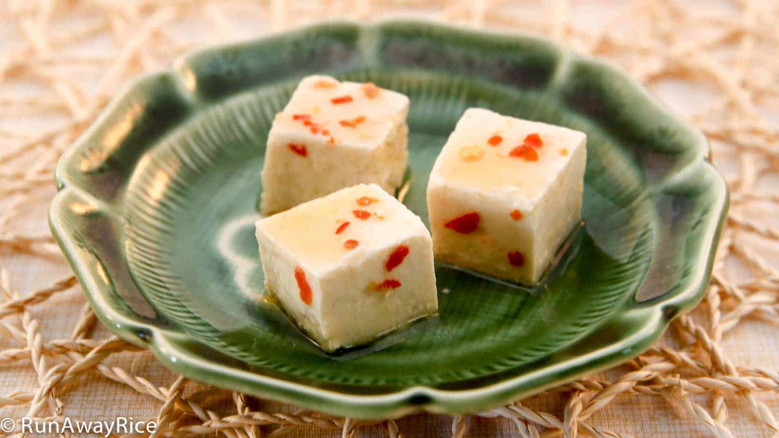 A very unique-tasting condiment that is similar to a soft and creamy cheese.