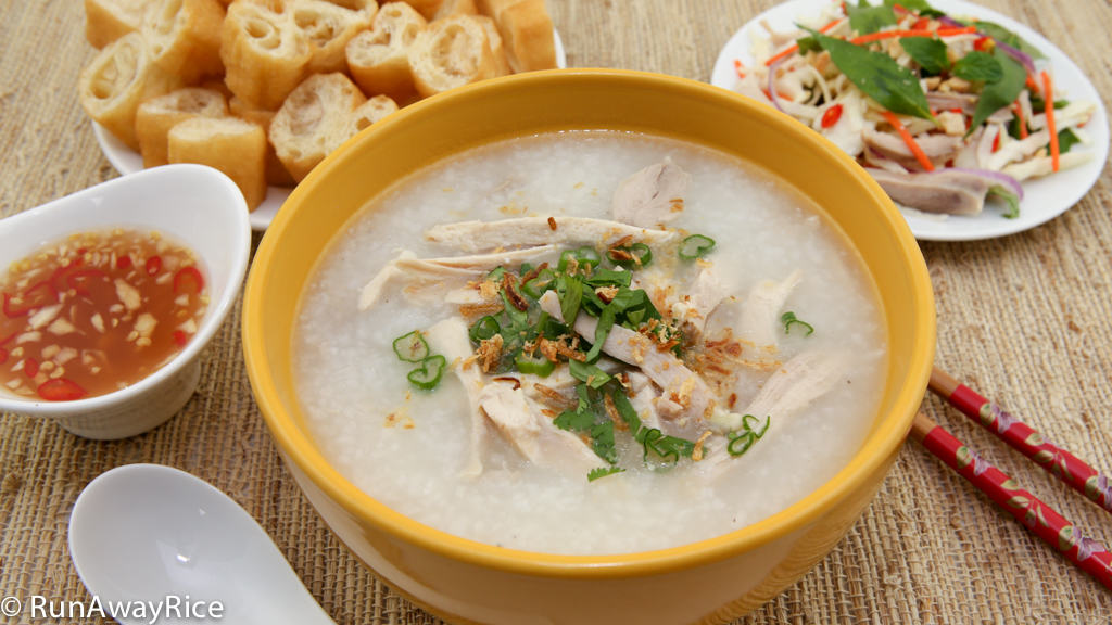 Chicken Congee / Rice Porridge (Chao Ga) | RunAwayRice