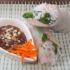 Spring Rolls with Pork and Shrimp (Goi Cuon) served with Hoisin Peanut Dipping sauce | recipe from runawayrice.com