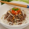 Lemongrass Beef over Rice Noodles (Bun Bo Xao) - Delicious Noodle Bowl | recipe from runawayrice.com