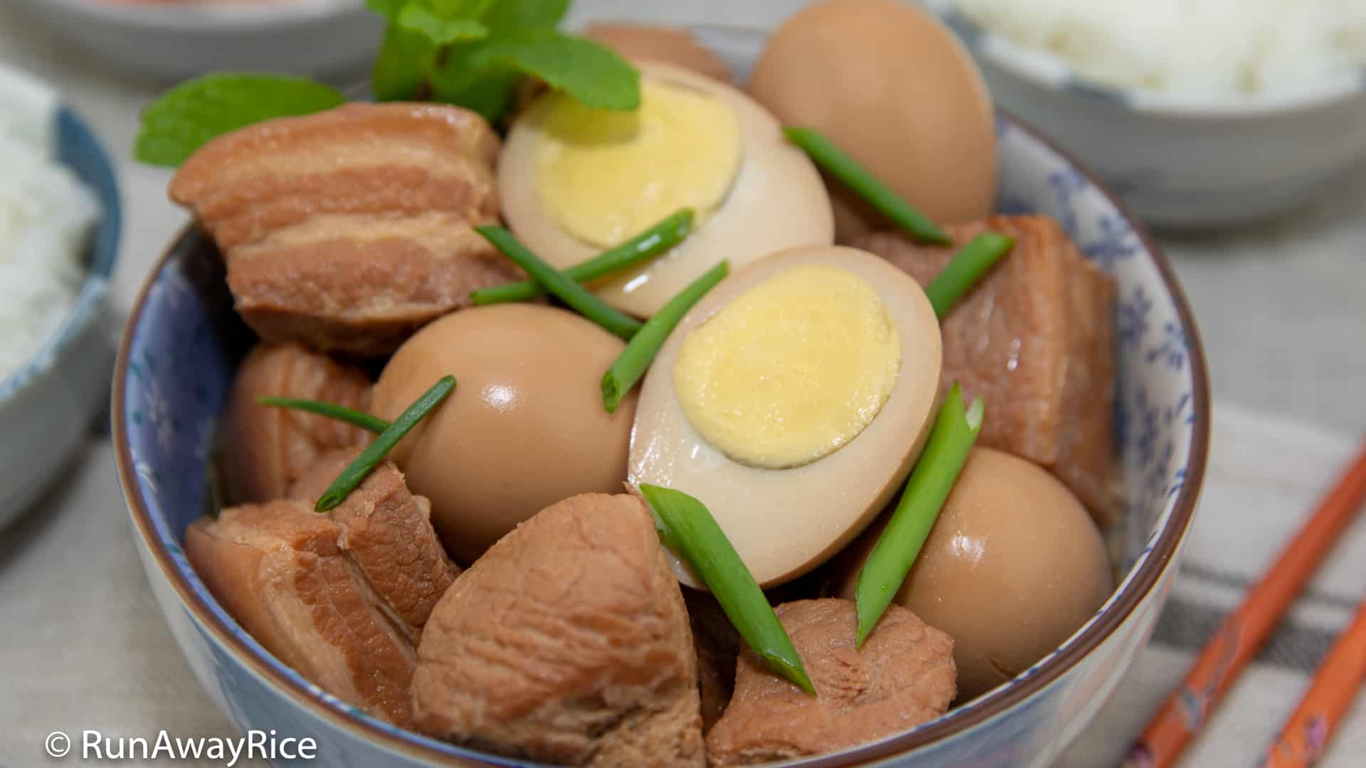 Instant Pot Caramelized Pork and Eggs (Thit Kho Trung) - Authentic Flavors, Half Cooking Time | recipe from runawayrice.com
