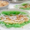 Pandan Sticky Rice with Tapioca Paper (Xoi Boc Banh Trang) - Instant Pot Recipe! | recipe from runawayrice.com