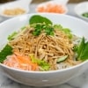 Shredded Pork Skin and Rice Vermicelli (Bun Bi) Bowl | recipe from runawayrice.com